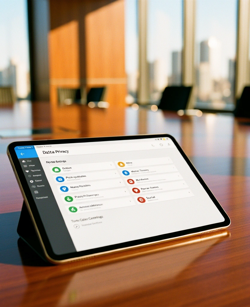 Modern portal interface in use